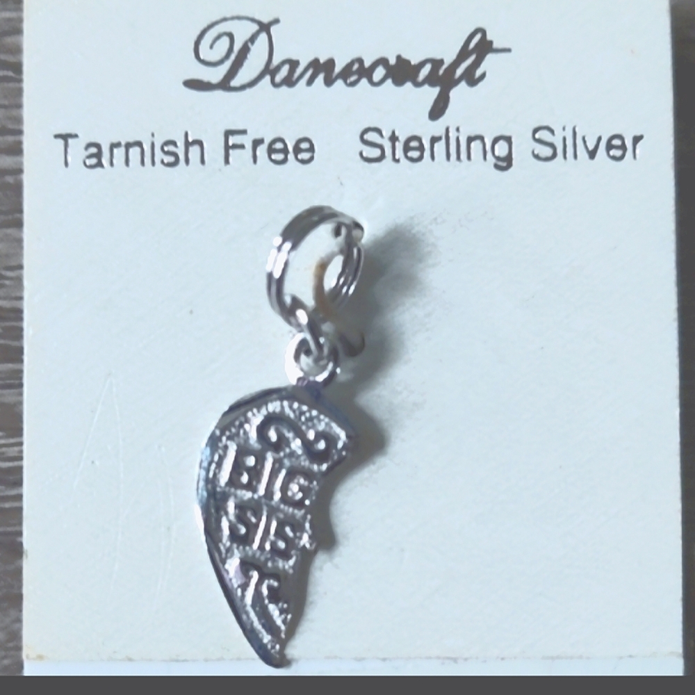 🆕Sterling Silver "Big Sis" Half Heart Charm